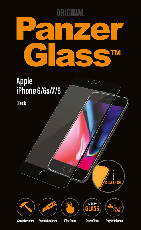 PanzerGlass Apple iPhone 6/6s/7/8, Black Incl. Case