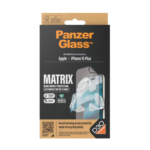 PanzerGlass Apple iPhone 15 Plus MATRIX Screen Protector with D3O®