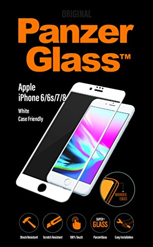 PanzerGlass -Apple iPhone 6/6s/7/8 White Case Friendly